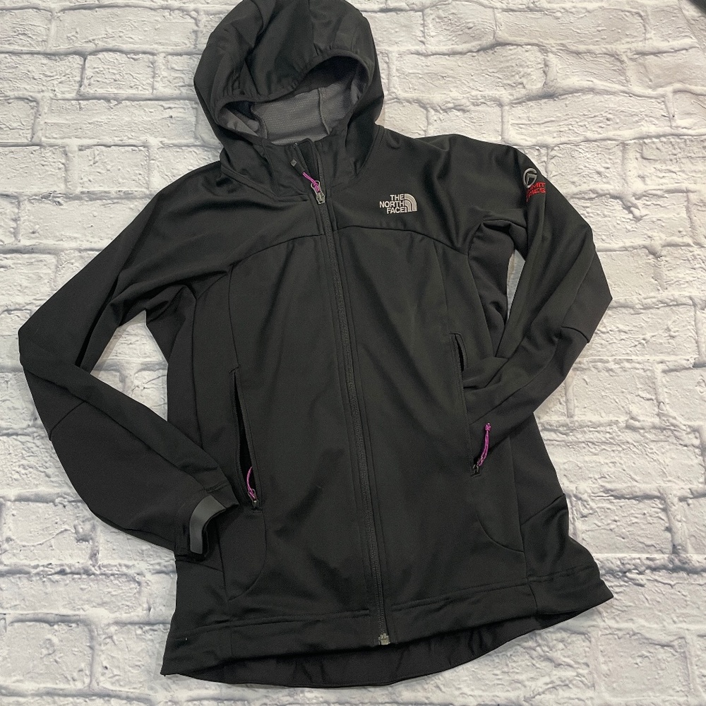 The North Face Black Jacket with Purple Accents